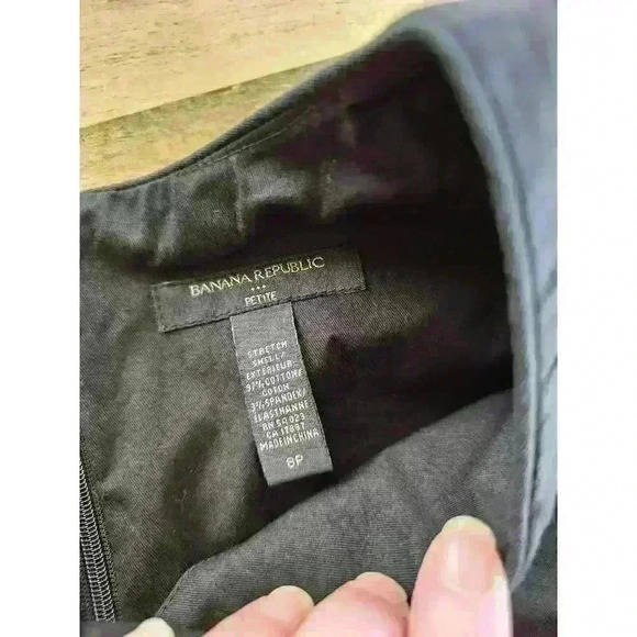 Banana Republic Black Pencil Dress Women's Size 8P Career - Picture 4 of 6